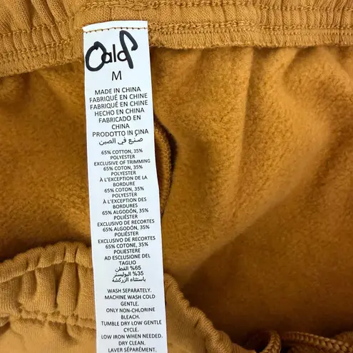 Alo Womens Accolade Sweatpants Medium Toffee Yellow Athleisure Gym Lounge NWT
