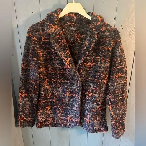 Peruzzi Navy Blue & Orange Sweater Cardigan Blazer, Made in Italy | Size 36 (0)