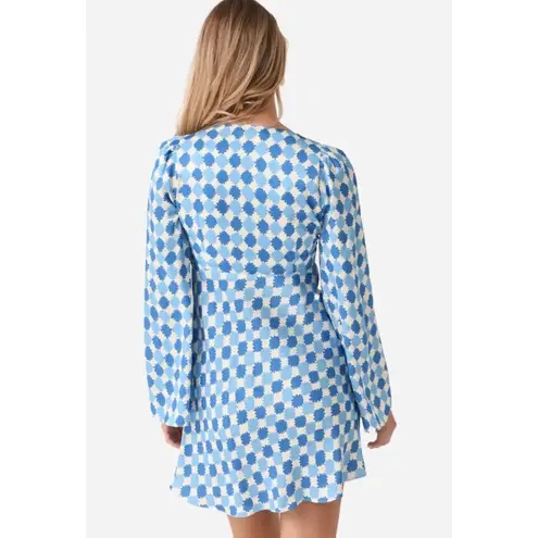 KITRI Rosalie Blue And White Mini dress Blue And White Flare Dress Size 4