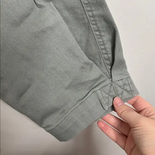 Democracy "Ab"solution Utility Green/Olive Tapered Cargo Flap Pocket Pants sz 12