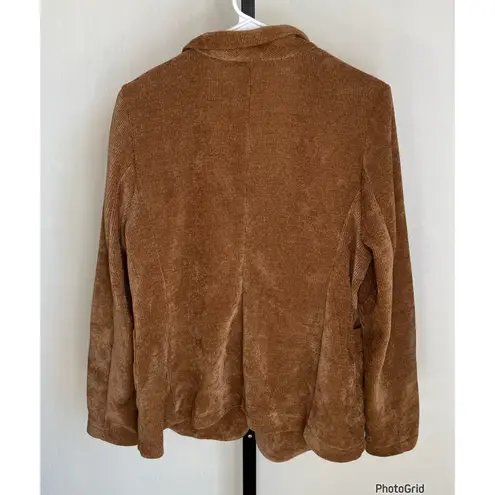 Femme Fatal Made In Italy Velvety Blazer Brown Size L