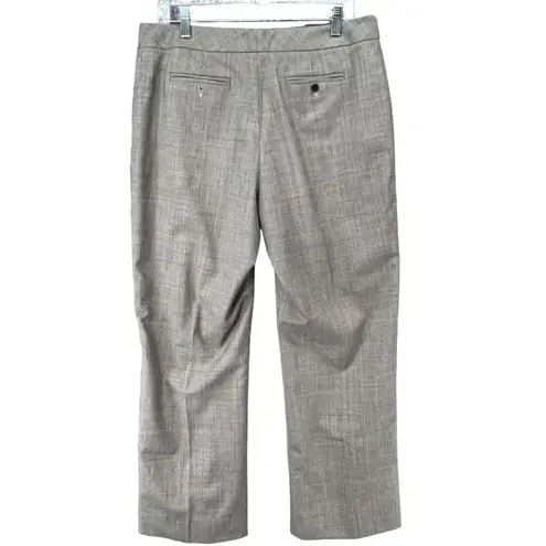 Pendleton Trouser Pants Womens 12 Brown Wool Herringbone Savvy Stretch Classic