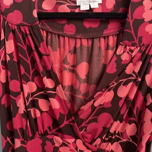 London Times  Pink Floral Maxi Dress Size 6