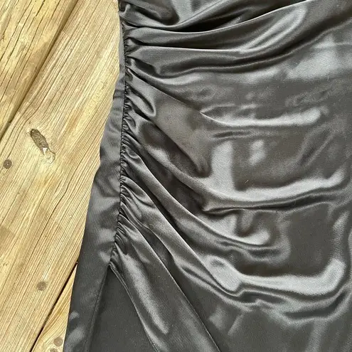 ABS Allen Schwartz ABS Evening Allen Schwartz Vintage Black Satin Strapless Mini Dress Size 6.