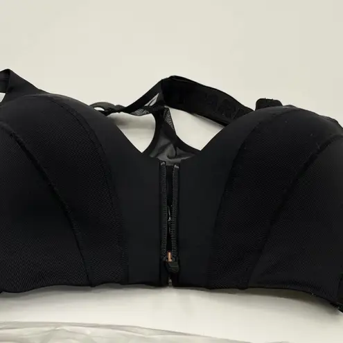 Ivy Park adidas Medium Support Black Zip Front Bra Bralette Racerback Size XS