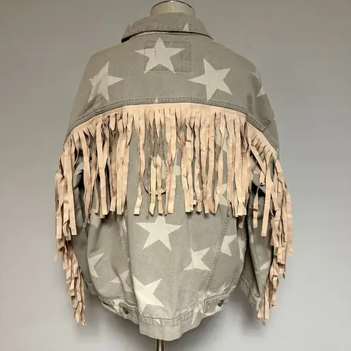 Peach Love California *NEW* Peach Love Tassel Denim Jacket