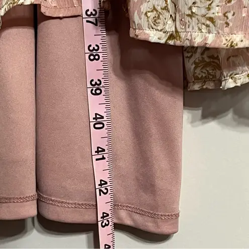 Ophelia Roe Women’s Long Sleeve Lace Overlay Floral Print Dress Size 3XL Pink