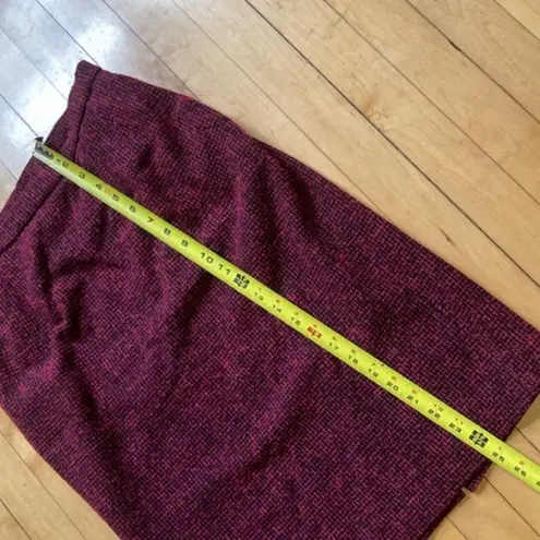 Pendleton  Wool Red Pencil Skirt