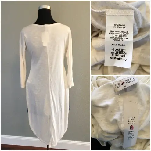 Free Kisses Draped Hi Low Twist Top NWT