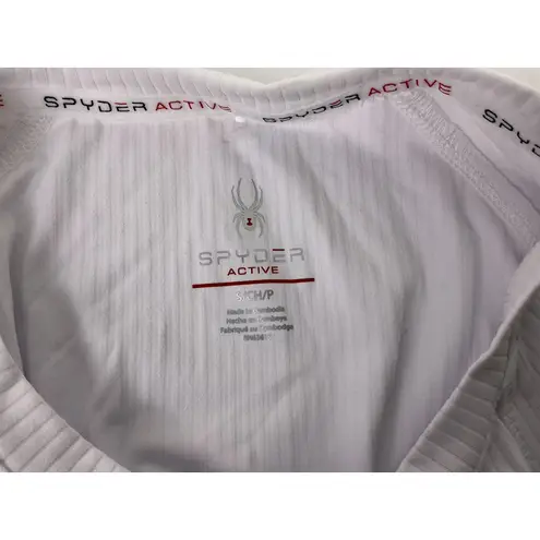 Spyder Active Ribbed Short Sleeve Athletic Top Womens Size S White