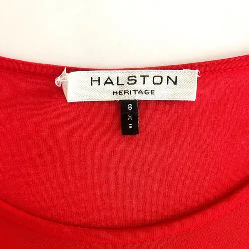 Halston Heritage Long Sleeve Jersey Dress in Lipstick Red Size 8