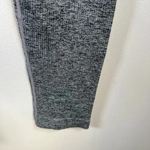 Colsie Women's Ribbed Leggings Gray Cotton Stretch Pull