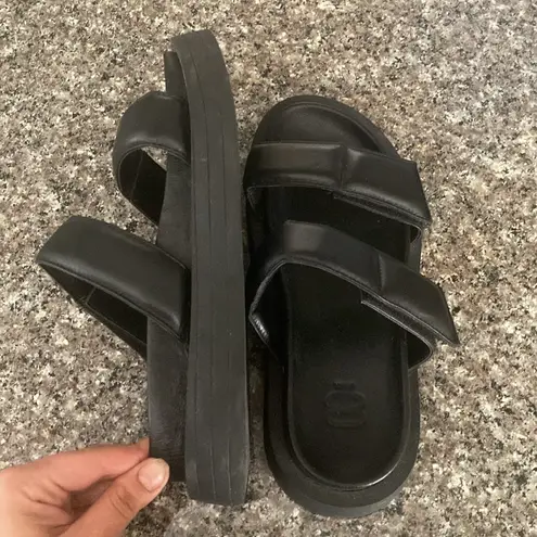 8 by YOOX LEATHER PLATFOM SANDALS size 6