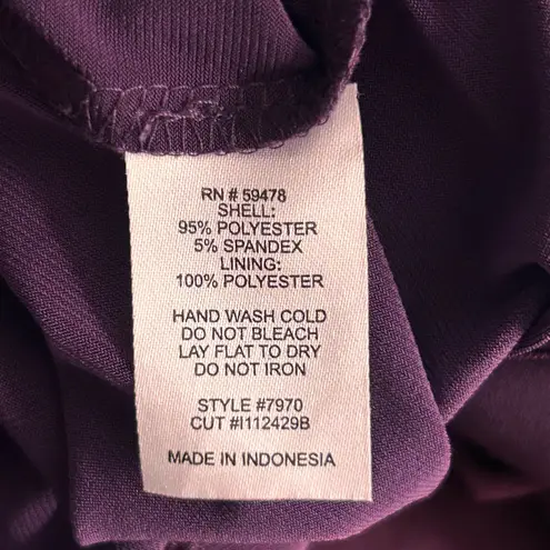 Valerie Bertinelli Y2K Baby Doll Dress Size 6 Purple Berry Ruffle Fairy Whimsigoth Stretchy Knit