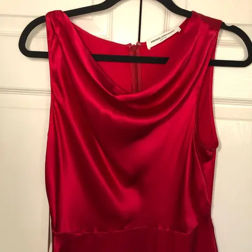 Amanda Uprichard NWT  100% Silk Cowl Neck Mini Dress Size M thumbnail 3
