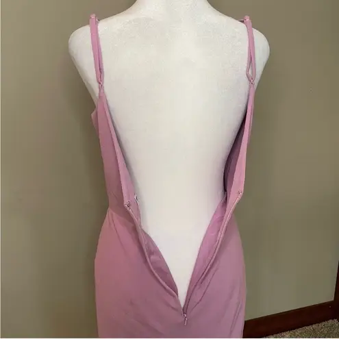 Dress the Population  Jodi Spaghetti Strap Evening Dress Gown in Lavender NWOT