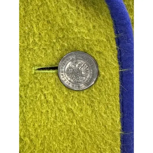 Loden Coat Original Imported Size 6 Coat Belted Button Up West Germany Green Vtg