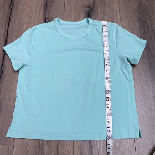 Lululemon  Classic-Fit Cotton-Blend T-Shirt Wild Mint Size 2 Short Sleeve Tee