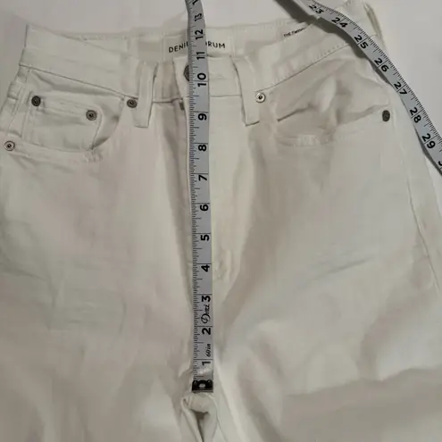 Aritzia Denim Forum Jeans Sz 25x28L Twiggy High Rise Flare White Spring Festival