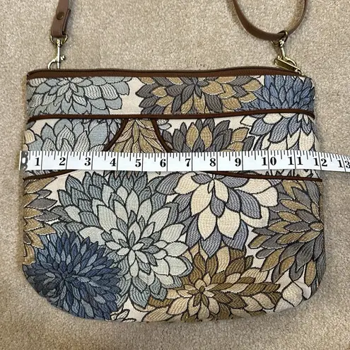 Danny K Tapestry Crossbody Handbag Floral Beach Made in USA Women Boho Purse Brown
