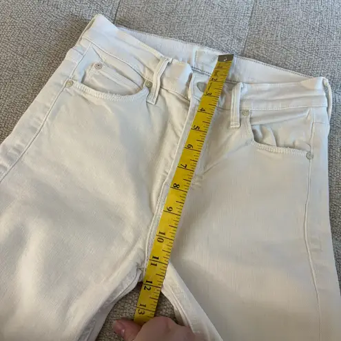 MOTHER The Mid Dazzler Crop Fray In Cream Puff Jeans Size 24