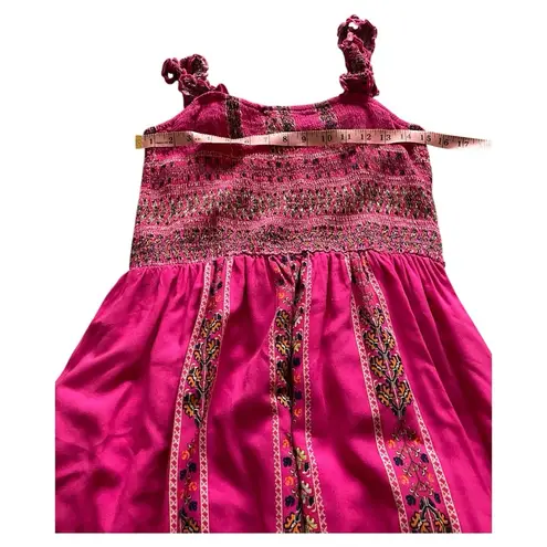 EUC pink boho Western print baby doll midi tank dress Mi Ami Francesca’s L Size L