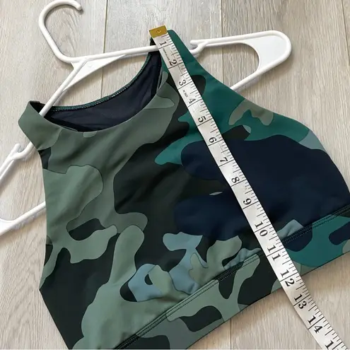 Carbon38 Camo Bra longline tank womens Green (small) workout activewear pilates