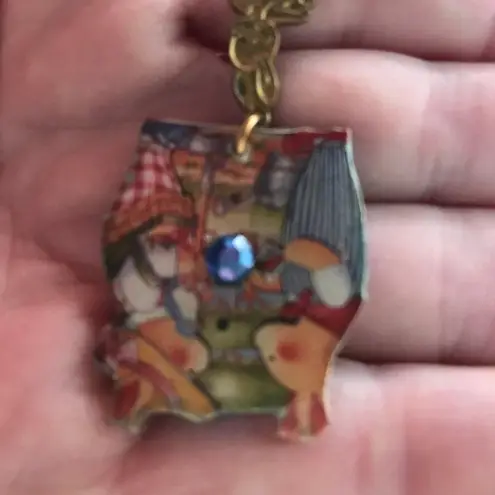 Bunny Rabbits Pin Brooch Handmade Vintage Easter