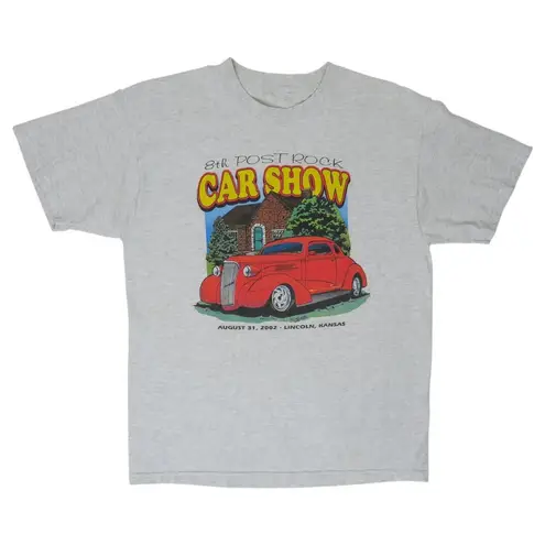 Vintage Y2K Car Show Tee Shirt Gray Size M
