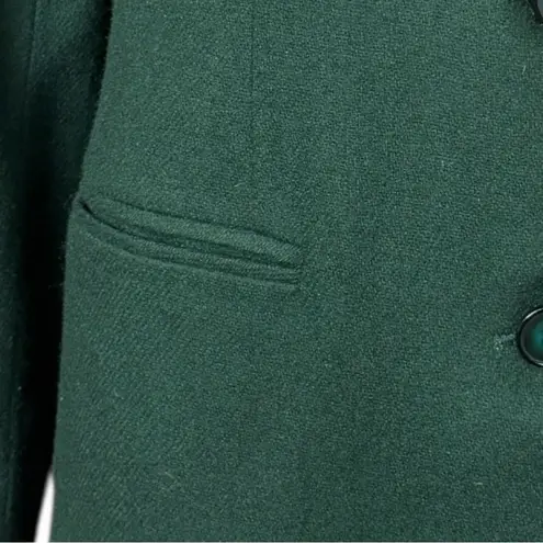 Laura Gayle Vintage Petite Hunter Green Notch Lapel Wool Blazer Women’s Size 10P