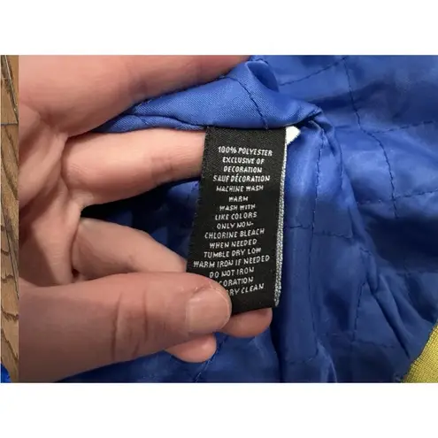 Pro Standard Warriors Satin Jacket Large L FLAW AS IS Blue