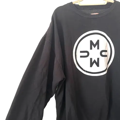 Show Me Your Mumu  Oversized Crewneck Sweatshirt Black Sz Large