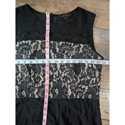 Zink London Black Lace Maxi High Low Dress Cocktail Evening Goth Glam L Size L