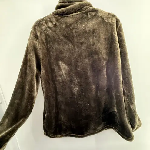 32 Degrees HEAT Women's Plush Fleece Jacket XXL Olive Green Full Zip Soft Cozy