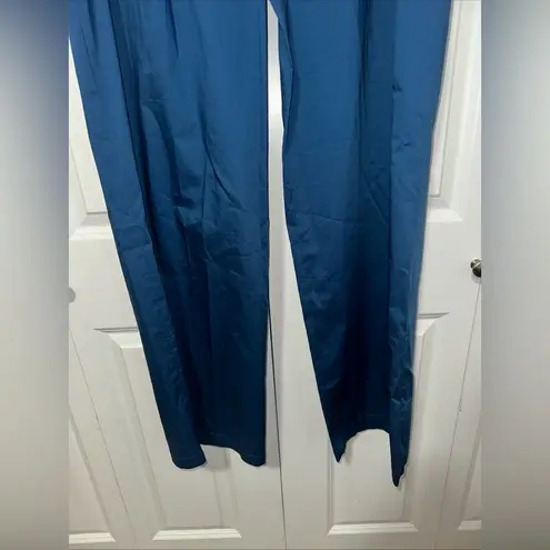 Misook Lightweight Wide Leg Lightweight Long Pants Blue NWOT L