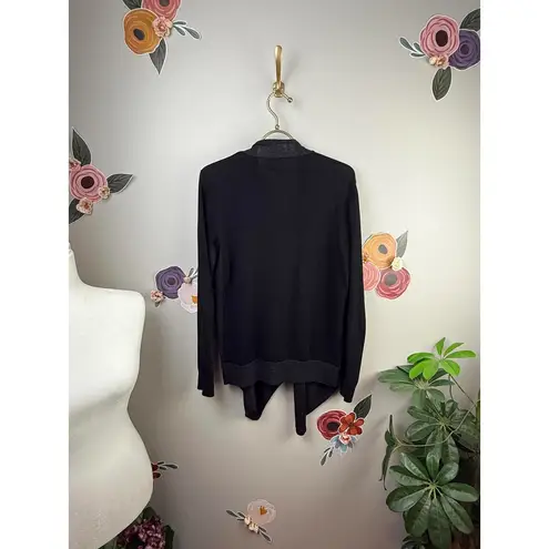 All Saints Drina Draped 100% Wool Asymmetrical Zip Cardigan - Size - 4