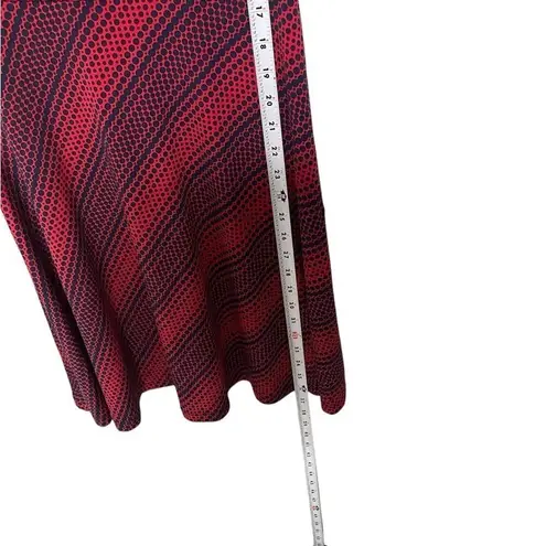 Red & Navy Polka Dot Diagonal Stripe A