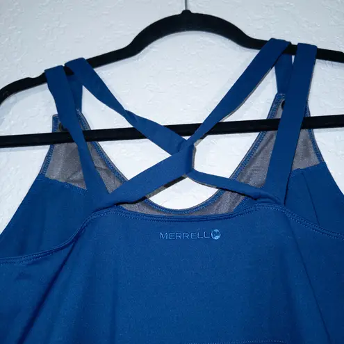 Merrell Navy Blue Lily Opti-Wick UPF 50+ Active Dress Size Small