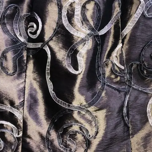 Jessica McClintock Vintage 90’s Pewter Strapless Dress Small or Extra Small