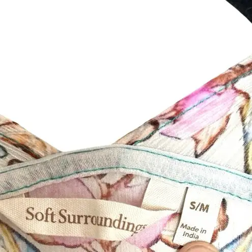 Soft Surroundings Women’s Eloise Floral Open Front Kimono Size S/M