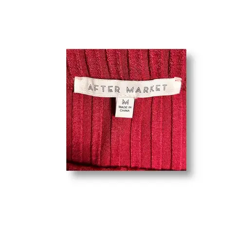 After Market Anthropologie M Burgundy Pleated Midi Skirt Academia Office Retro