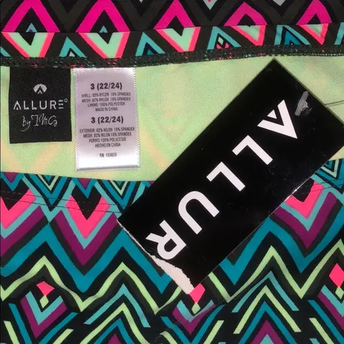 Allure by IMG NWT Size 3 (22/24) Geometric Print Bathing Suit Swim Brief Bottom