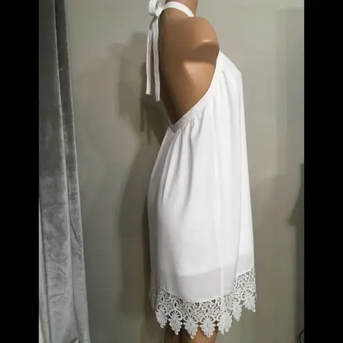 Kensie  luxury crepe halter lace dress. NWT