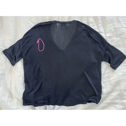 Witchery T Shirt | Oversized Black Short Sleeves