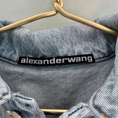 Alexander Wang Cotton Denim Short Jumpsuit