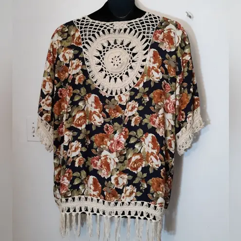 Dreamers floral crochet cardigan/cover up