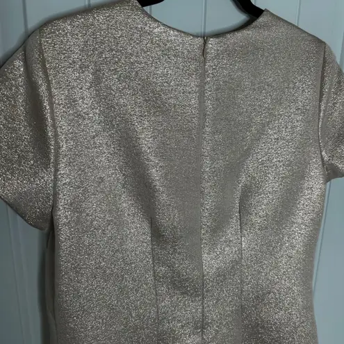 Lilly Pulitzer Jane Summers metallic pink blush shift dress sz 10 wedding‎ guest sorority party