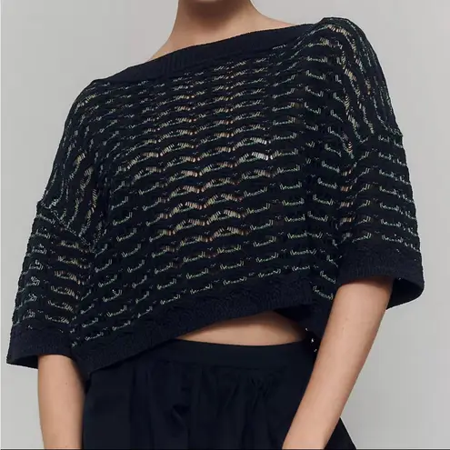 Maeve Anthropologie The East-West Boatneck Boxy Sweater in Multicolor