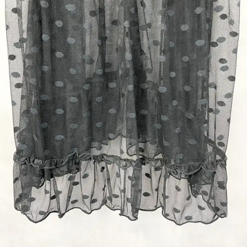 Babydoll Chemise Lingerie Plus Size 2X Sheer Mesh Coquette Whimsigoth Fairy Black