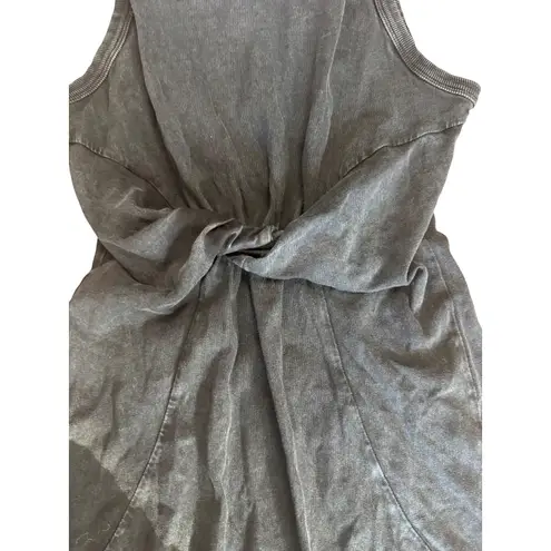 L SPACE Black Tie Front Sleeveless Mini Dress XS Cotton Wash NWT